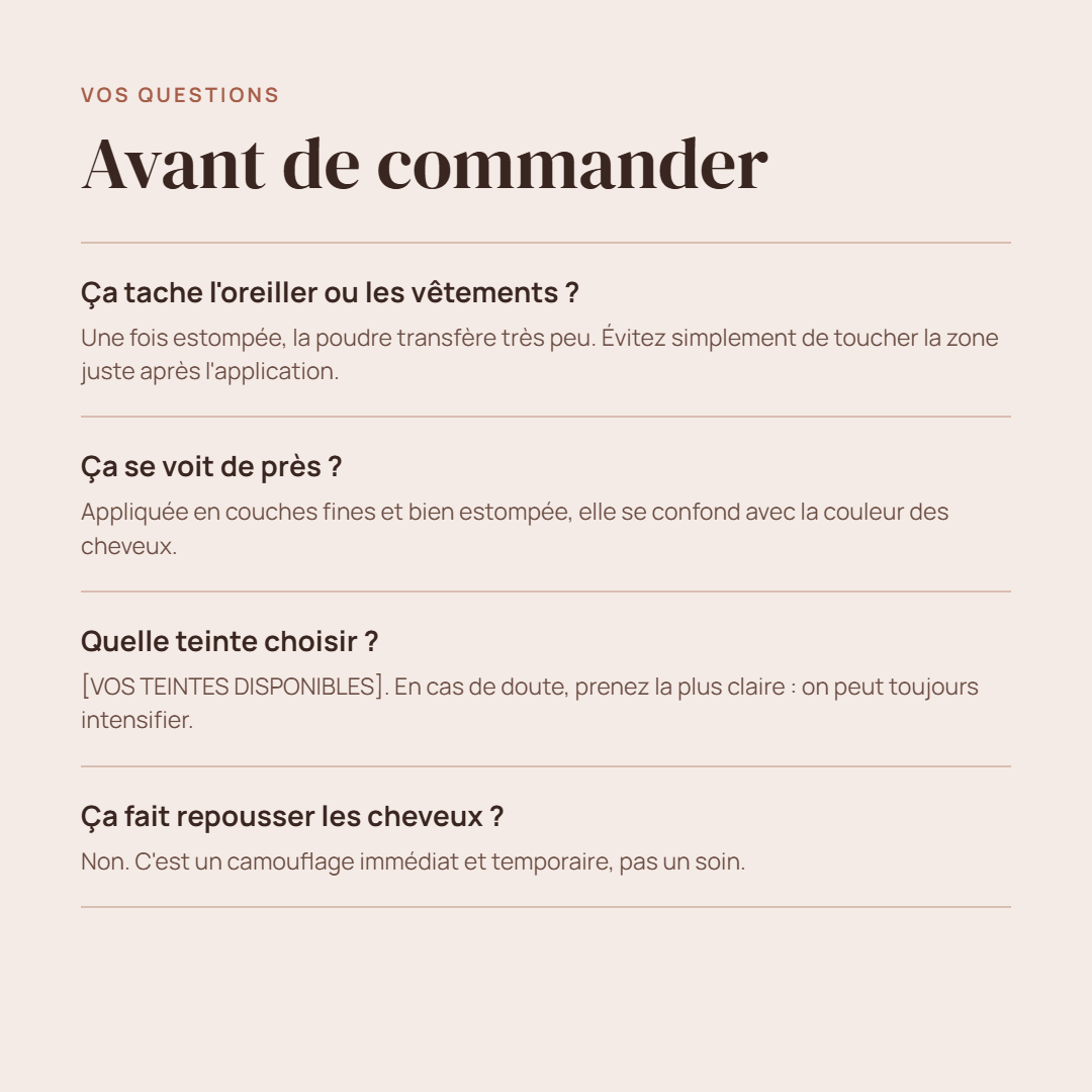 Dites adieu aux racines visibles et aux zones clairsemées 👇
