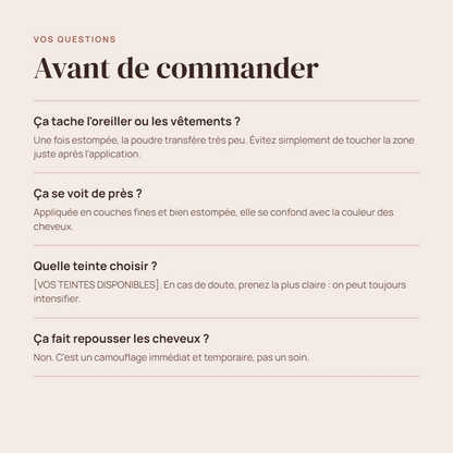 Dites adieu aux racines visibles et aux zones clairsemées 👇